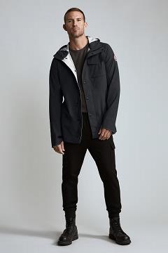 Chamarras Canada Goose Hombre Mexico - Nanaimo Chubasquero Negros NM5039784